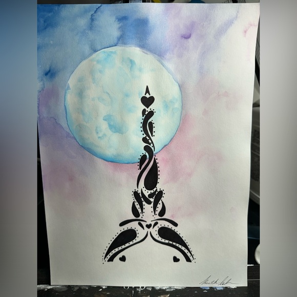 Three Original Eiffel Tower Watercolors!💕 - Picture 5 of 6